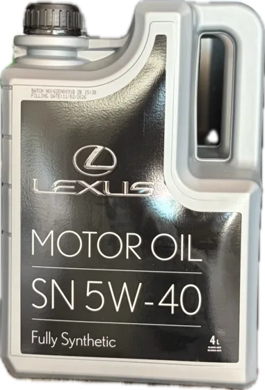 Lexus Motor Oil SN 5W-40, fully synthetic